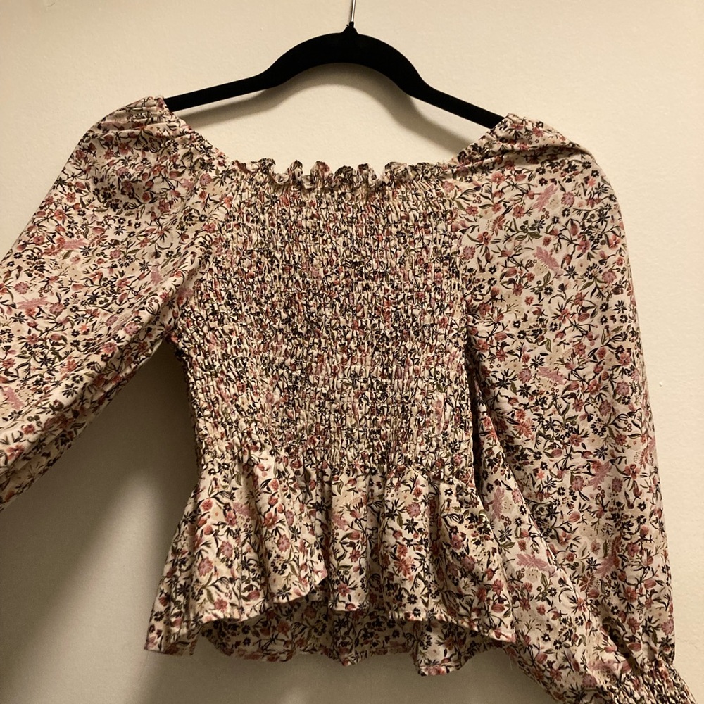 Floral peplum top